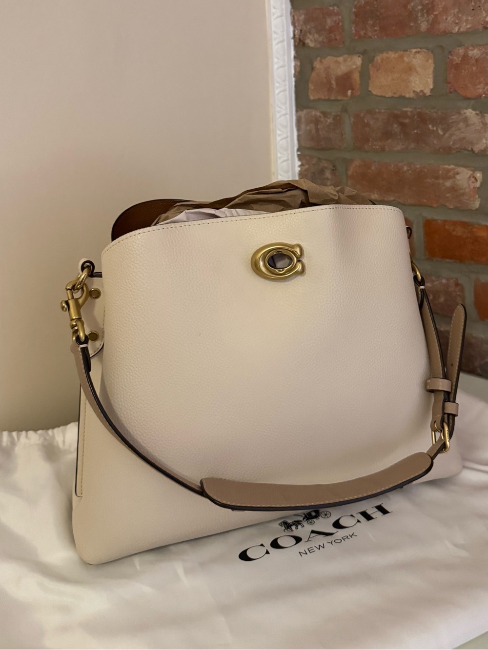 White Coach Willow Bucket Bag